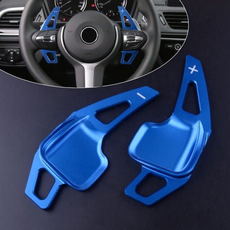 Premium Alloy Paddle Shifter Extensions - Blue Compatible with BMW
